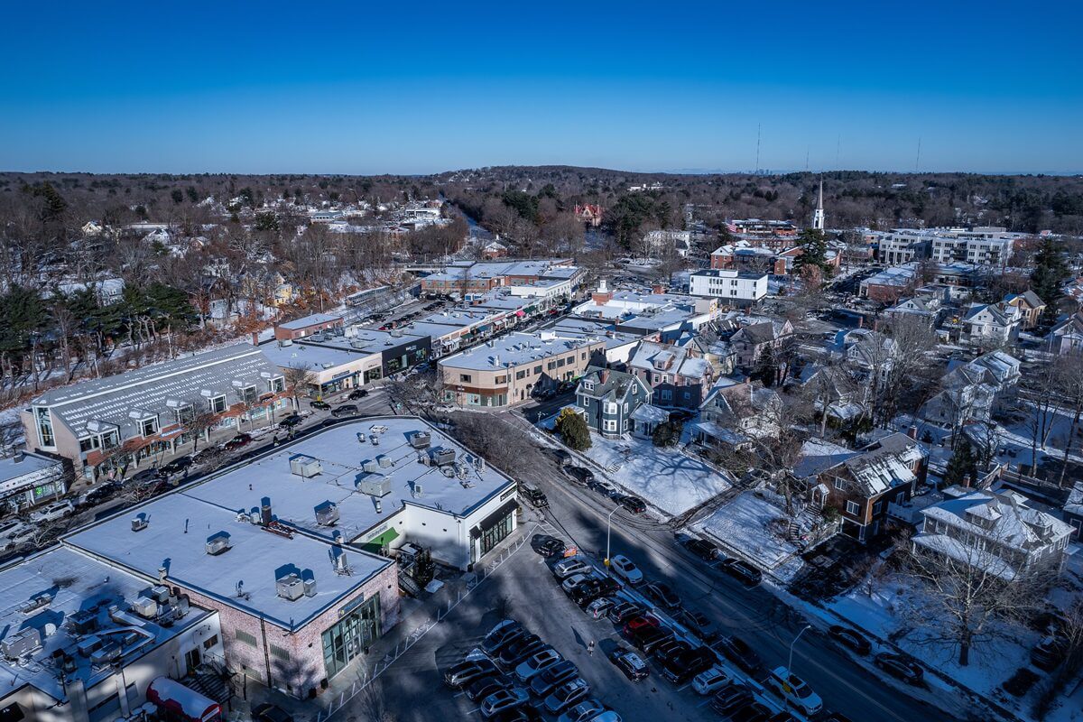 Aerial view of Wellesley Massachusetts