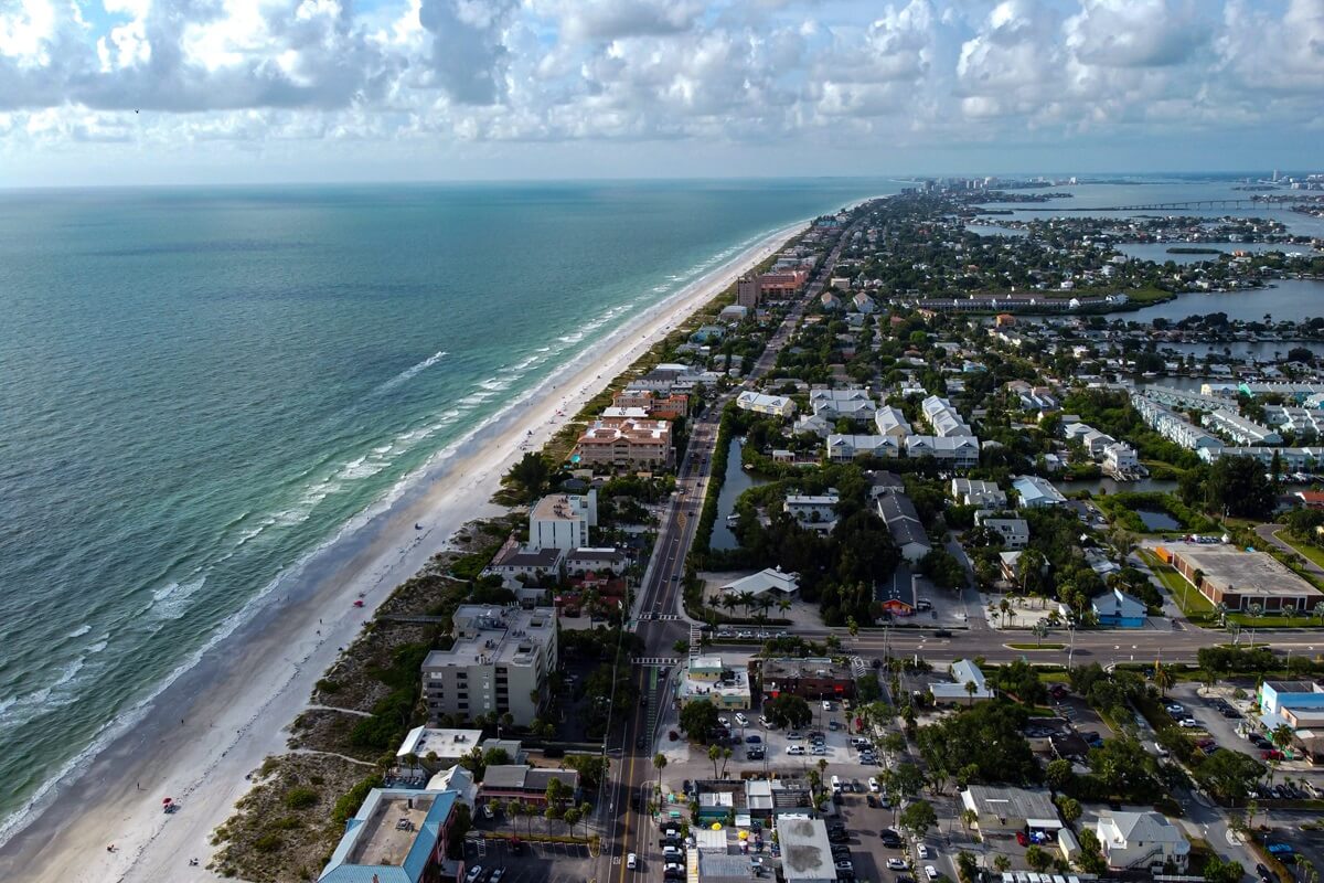 City view at Indian Rocks Beach Florida
