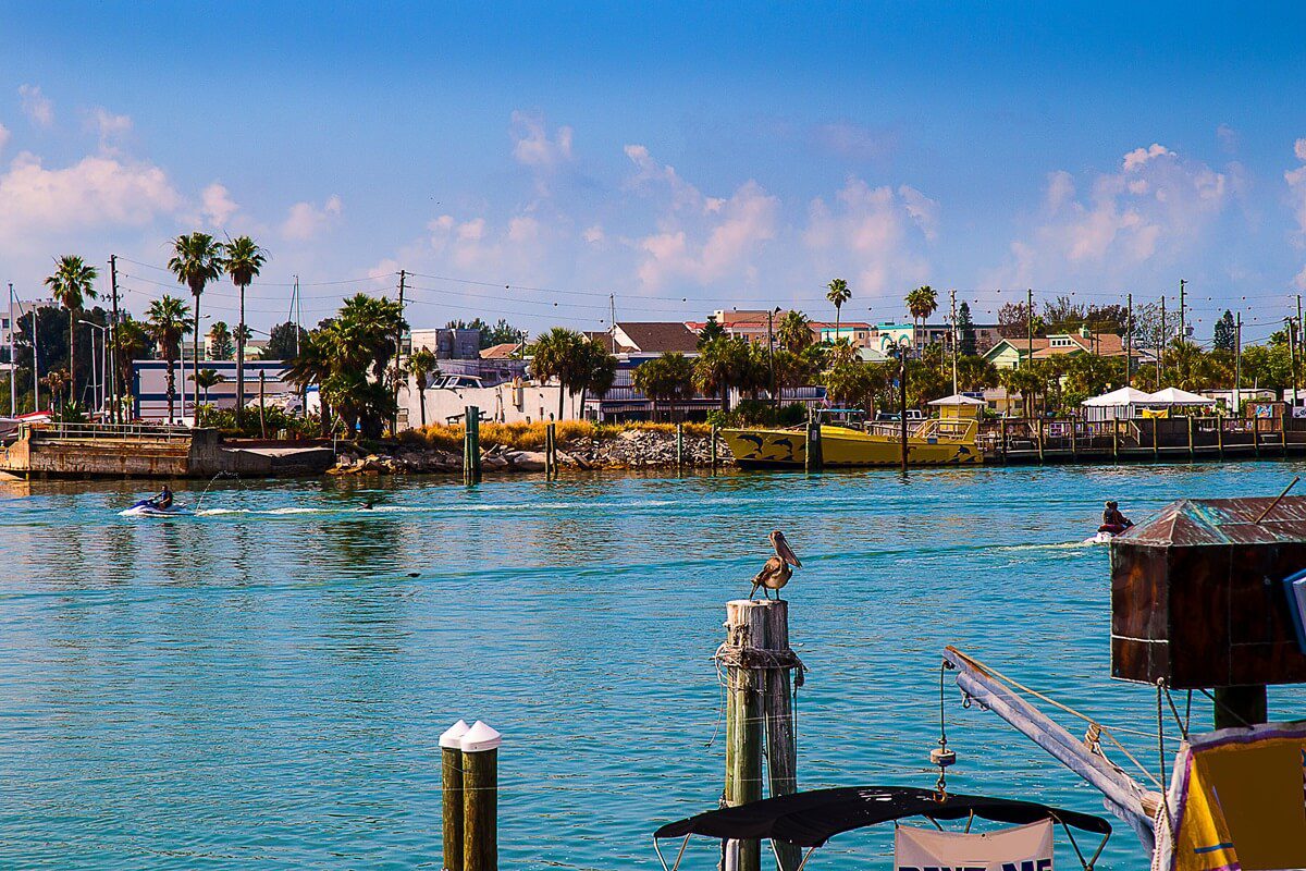 Johns Pass is a shopping and tourist attraction on the Gulf Coast of Florida in the town of Madeira Beach