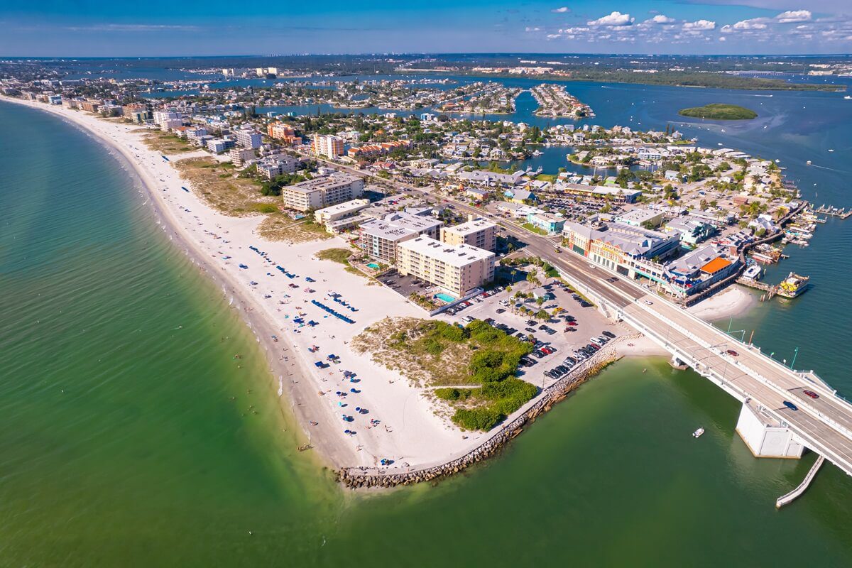 Madeira Beach Florida gulf of mexico or ocean beach