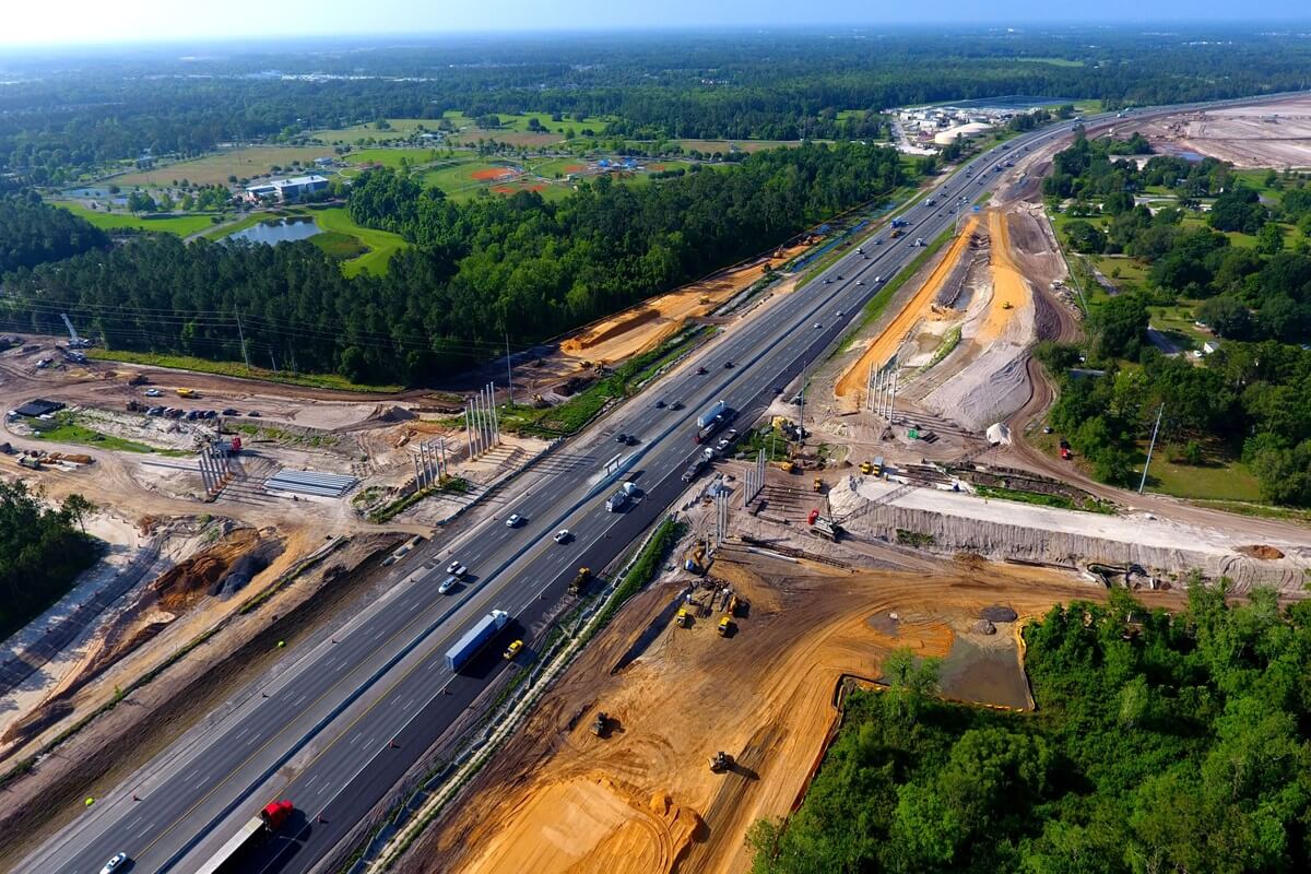 Overpass road bridge replacement and upgrade in Wesley Chapel Florida