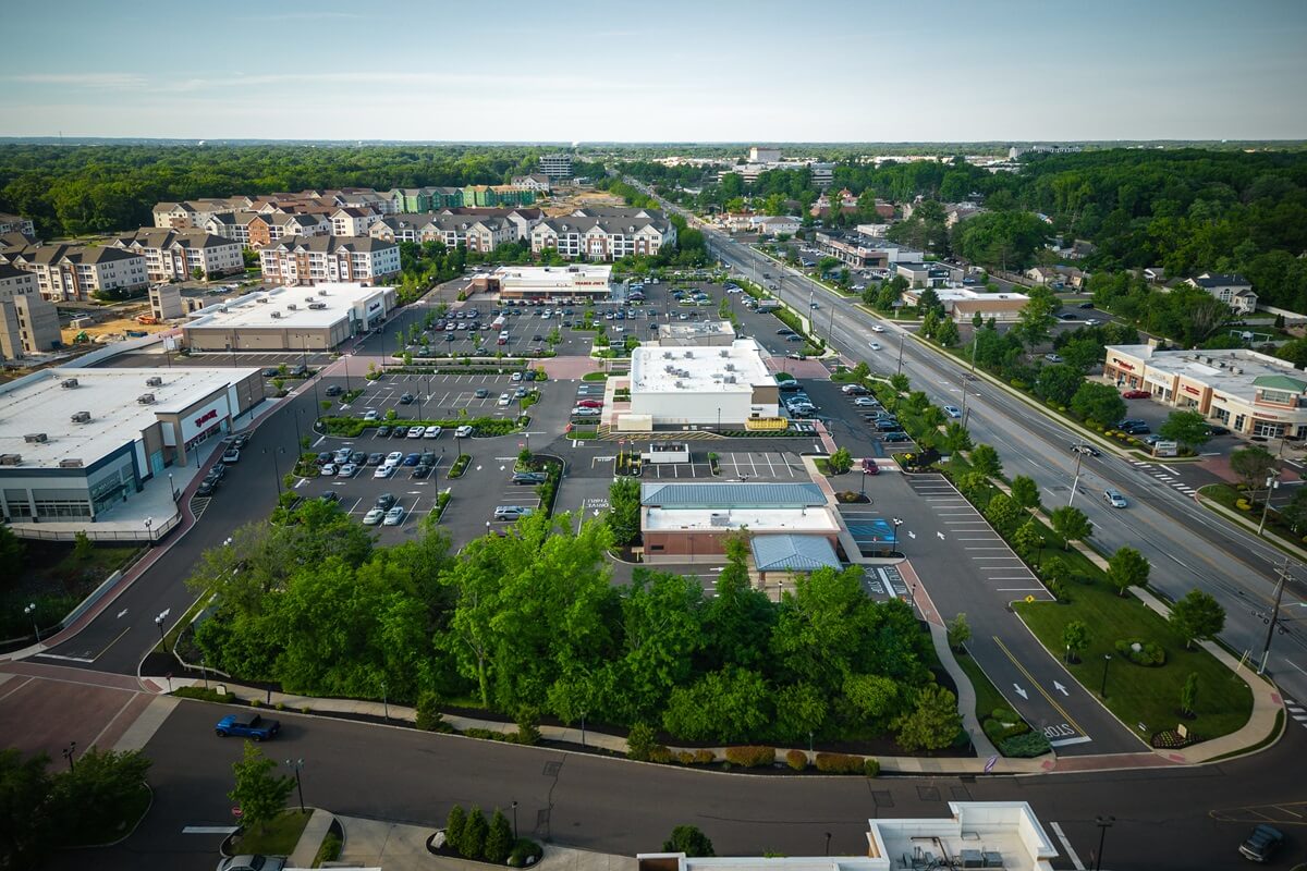 aerial drone of Haddonfield New Jersey