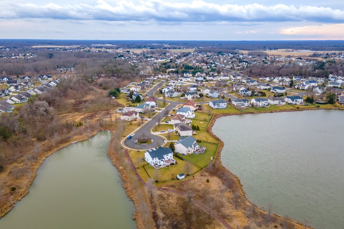 aerial drone of Hainesport, New Jersey