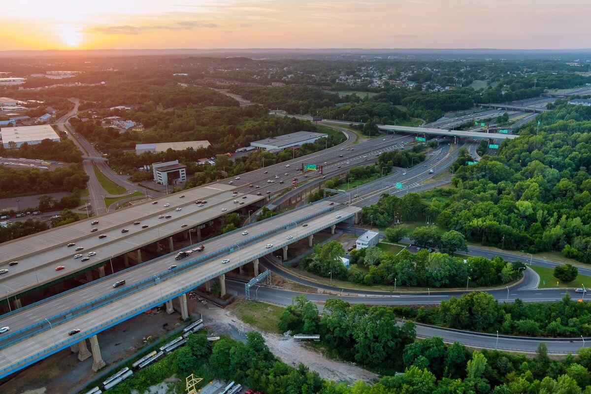 automobile Alfred E Driscoll bridge at Thorofare New Jersey