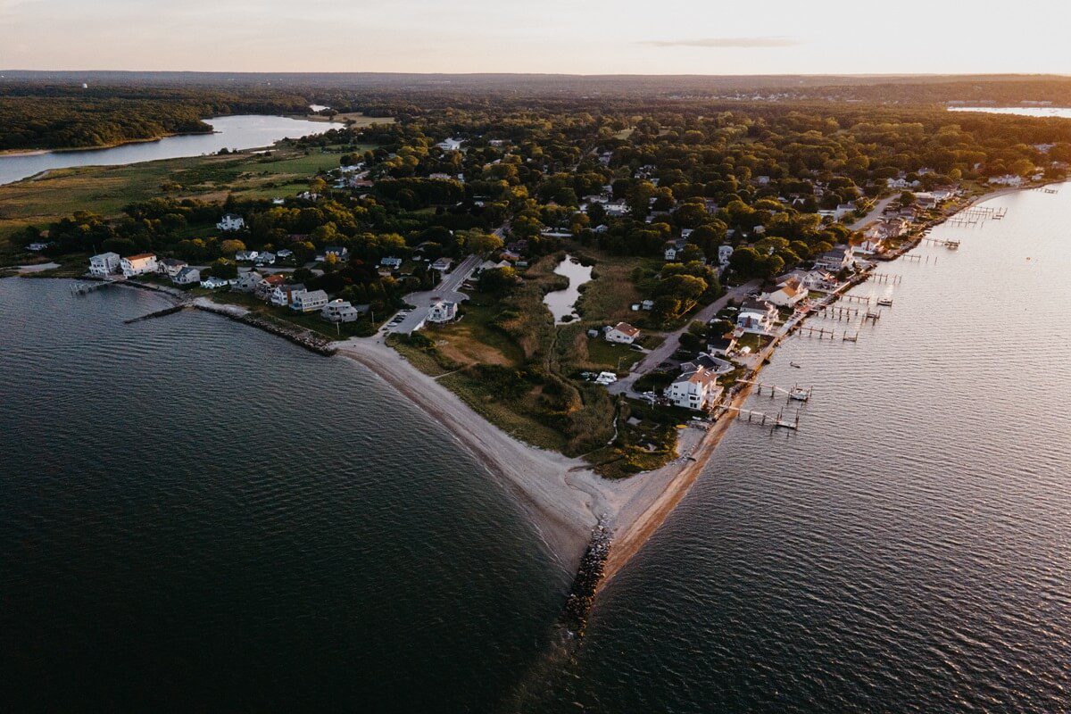 beautiful ocean waters surrounding a Warwick Rhode Island