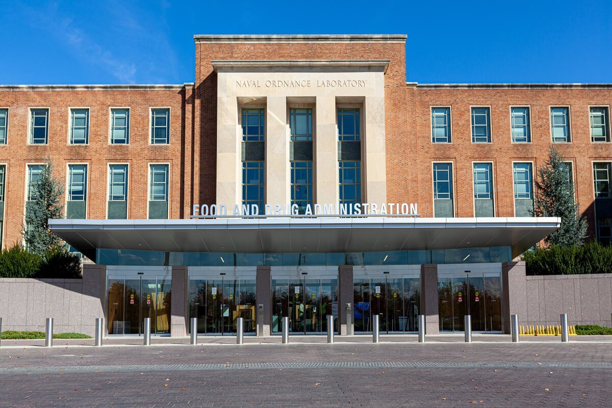 exterior view of the headquarters of US food and drug administration in Silver Spring Maryland