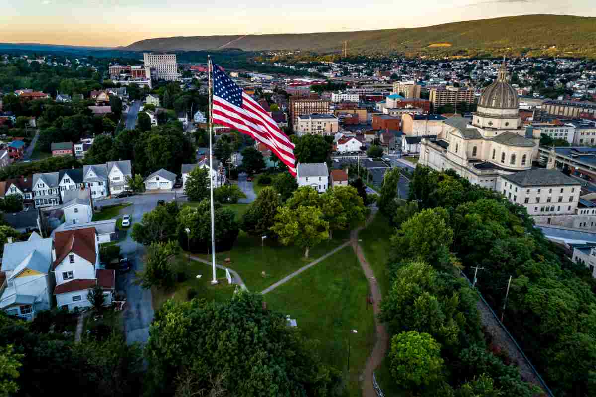 Flag Over the Willow Grove, PA City