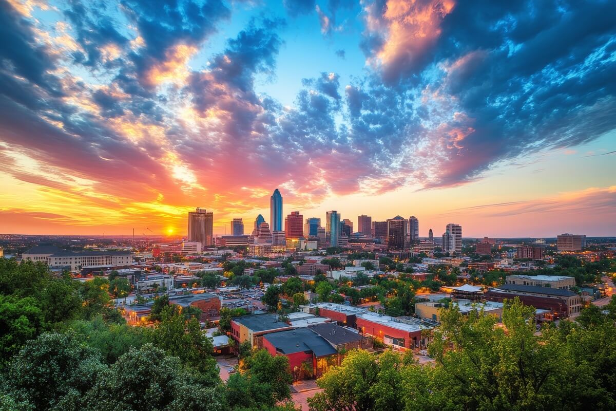 fort worth skyline at Sun City Texas
