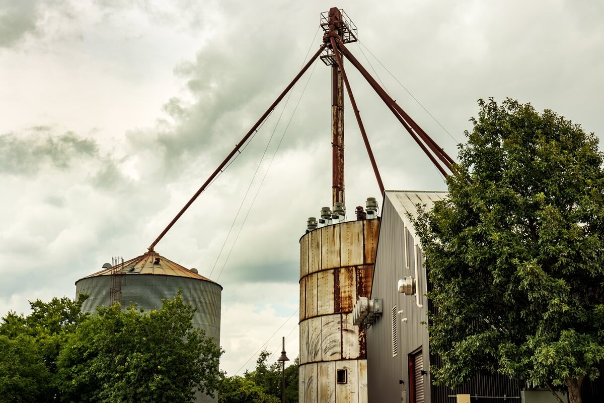 historic mill and grain facility in Buda, Texas