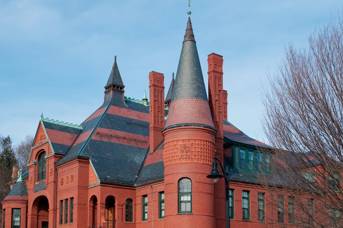 historical Belmont town hall MA USA